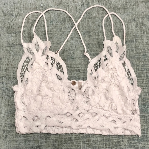 SOLD Free People Adella Lace bralette white XS - Picture 4 of 14